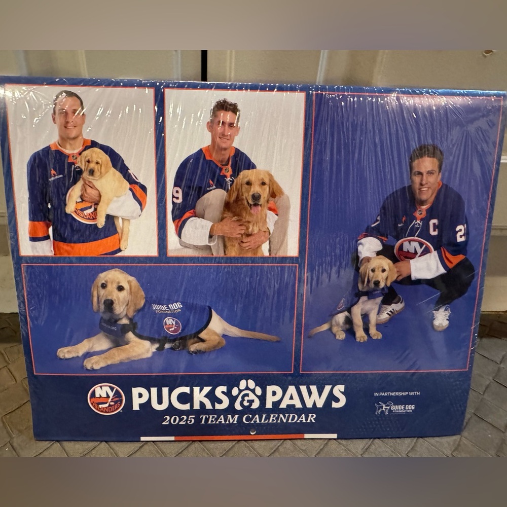 New York Islanders Puck & Paws 2025 Team Calendar